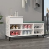 vidaXL Pantofar, alb, 102x36x60 cm, lemn compozit