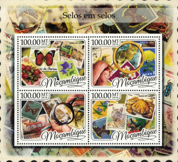 MOZAMBIC 2016 - Filatelie, fauna/ set complet colita + bloc MNH