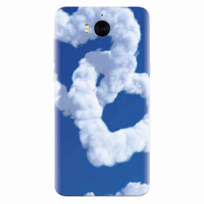 Husa silicon pentru Huawei Y5 2017, Heart Shaped Clouds Blue Sky foto