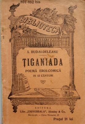 I.Budai-Deleanu, ȚIGANIADA, BPT, Universala Alcalay foto
