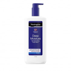 Lotiune de Corp Neutrogena Deep Moisture, 400 ml, Lotiune de Corp pentru Piele Uscata, Lotiuni Hidratare Corp Neutrogena Deep Moisture, Lotiune Hidrat