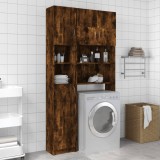 VidaXL Dulap de baie, stejar fumuriu, 32x25,5x190 cm, lemn prelucrat