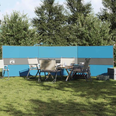 vidaXL Paravan de camping, albastru, 490x123 cm, impermeabil 4009655 foto