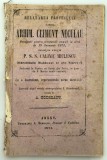 A Codreanu Relatarea procesului contra Arhim Clement Neculau atentat Calinic Miclescu Mitropolit Moldova 1871 Tipografia Bermann Jassy