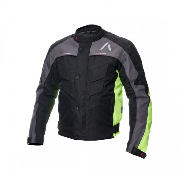 Geaca Moto Adrenaline Pyramid 2.0 PPE, Negru/Gri/Verde, Marime S