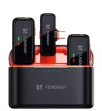 Cumpara ieftin Microfon lavaliera wireless Funsnap S6 Standard, Negru, Sunet 360 , Reducere zgomot, Compatibilitate: iPhone, iPad, Android, DSLR, PC