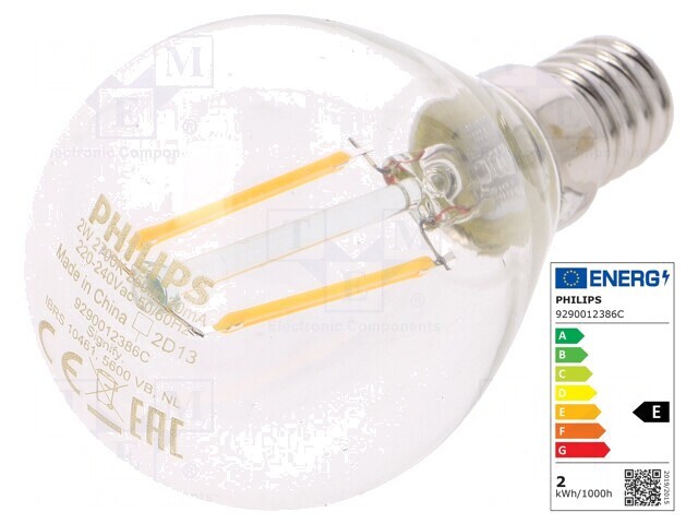 Lampă LED E14 Alb Cald 2W 2700K