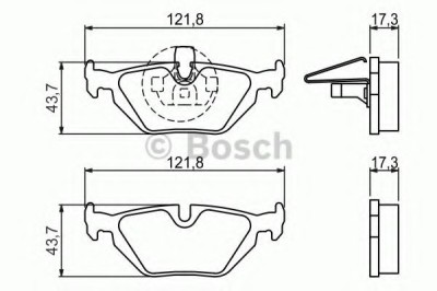 Set placute frana,frana disc BMW Seria 3 Touring (E36) (1995 - 1999) BOSCH 0 986 424 484 foto