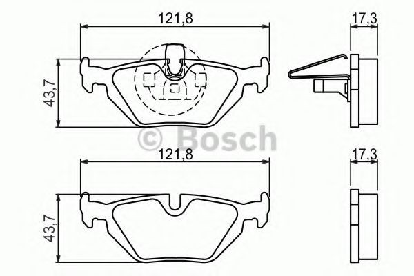 Set placute frana,frana disc BMW Seria 3 Touring (E36) (1995 - 1999) BOSCH 0 986 424 484