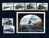 Grenada 1982 - Locomotive, serie si colita neuzata