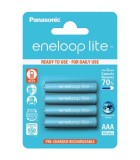 Set acumulatori Panasonic Eneloop Ni-MH 4x AAA(R3) 550mA lite Power