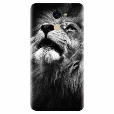 Husa silicon pentru Huawei Enjoy 7 Plus, Majestic Lion Portrait foto