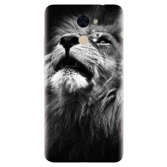 Husa silicon pentru Huawei Enjoy 7 Plus, Majestic Lion Portrait