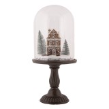 Decoratiune Craciun polirasina multicolora sticla cu led &Oslash; 17x36 cm
