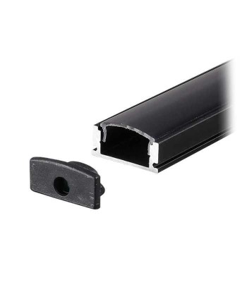 Profil aluminiu pentru banda LED 2m 17.4mm x 7mm negru V-tac SKU-2873 foto