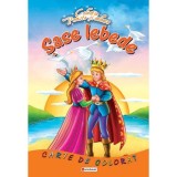 Povestea celor sase lebede - Carte de colorat - Poveste si culoare, Unicart