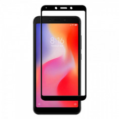 Folie protectie pentru Xiaomi Redmi 6 / 6A din sticla securizata full size, negru foto