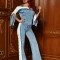 N704-441 Bluza deosebita accesorizata cu capse pe lateral