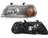 Far Mitsubishi Pajero Montero Sport 01.2001-12.2007 DEPO partea Dreapta, tip bec H4 manual/electric, culoare rama gri