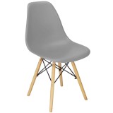Scaun dining Scandinav pentru bucatarie, 38x42x82cm, gri inchis Household NewTrend
