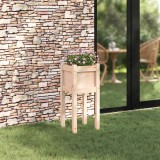 vidaXL Vază pentru Grădină Natură 31 x 31 x 70 cm Lemn de pin masiv 8000818