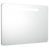 Cumpara ieftin Dulap de baie cu oglinda si LED, 80 x 9,5 x 55 cm