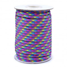 Snur Cordelina Paracord (7x3 fire) 25mx4mm Rezistenta Purple-Pink 4362