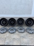 4 jante tabla 7J x 16H2 ET 31, 5 x 112, originale Mercedes, cu capace ornament pt. Mercedes C200, C220 W203, ani 2000-2007