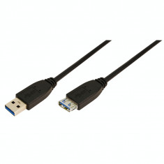 Cablu Logilink CU0043 USB 3.0 A Male - USB 3.0 Female A 3m negru foto
