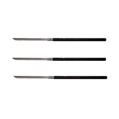 Pachet trei sabii de vanatoare, Shaolin Master, model baston, 87 cm, negru, teaca inclusa