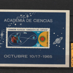 Timbre Cuba, 1965 | Expo Cucerirea Spaţiului, Havana - Cosmos | MNH, NDT | aph