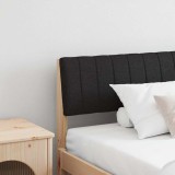 vidaXL Tăblie tapițată Negru 200 cm Lemn de pin masiv 879211