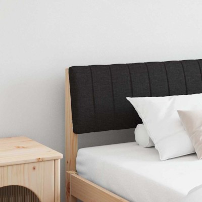vidaXL Tăblie tapițată Negru 200 cm Lemn de pin masiv 879211 foto