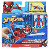 SPIDERMAN SET FIGURINA SI VEHICUL WEB BLAST CYCLE, Hasbro