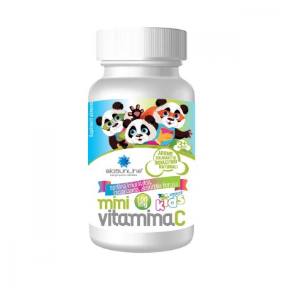 Mini Vitamina C pentru Copii BioSunLine 30 comprimate Helcor foto
