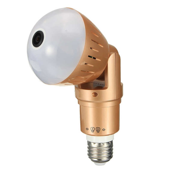 Bec cu camera ascunsa WiFi, HD, night vision, unghi 90° si senzor de ...