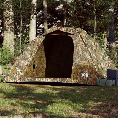 Cort de pescuit pentru 4 persoane, camuflaj, setare rapidă foto