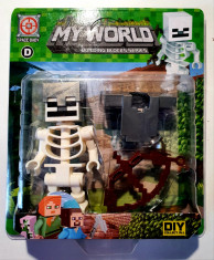 DIY SET 2 Figurine MY WORLD (stil lego, tip Minecraft ) foto