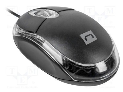 Mouse optic negru cu cablu USB A 1,25m NATEC foto