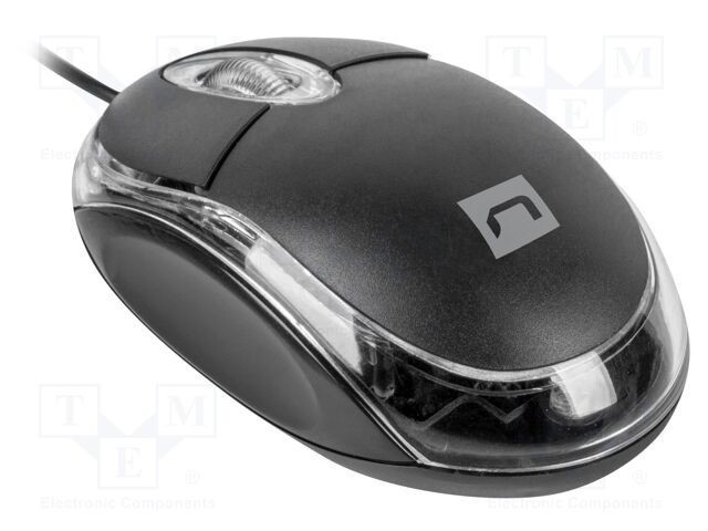 Mouse optic negru cu cablu USB A 1,25m NATEC