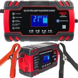 Redresor auto cu microprocesor, 12/24V 8A, incarcare in 10 etape, Red Technic