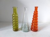 Lot 3 sticle forma deosebita, 18cm inaltime