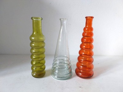 Lot 3 sticle forma deosebita, 18cm inaltime foto