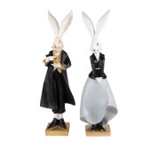 Cumpara ieftin Set 2 figurine Iepurasi Paste polirasina multicolora (2) 14x12x47 / 14x12x47 cm