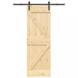 VidaXL Ușă glisantă cu set de feronerie 70x210 cm, lemn masiv de pin