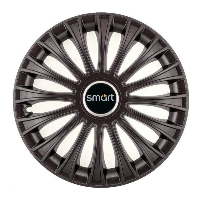 Set 4 Capace Roti, potrivite jantelor de R14, pentru Smart, model dino Negru