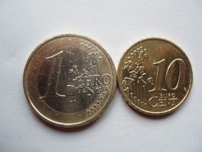 GERMANIA - 1 EURO 2002 + 10 EURO CENT 2002 LM1.03 foto