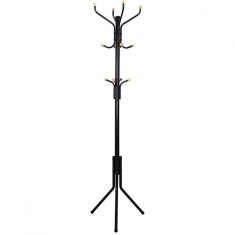 Cuier, Songmics, 12 carlige, metal, negru, 44x44x182 cm