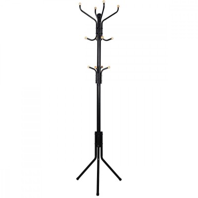 Cuier, Songmics, 12 carlige, metal, negru, 44x44x182 cm foto