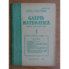 Revista Gazeta Matematica. Anul LXXXVIII, nr. 1 / 1983